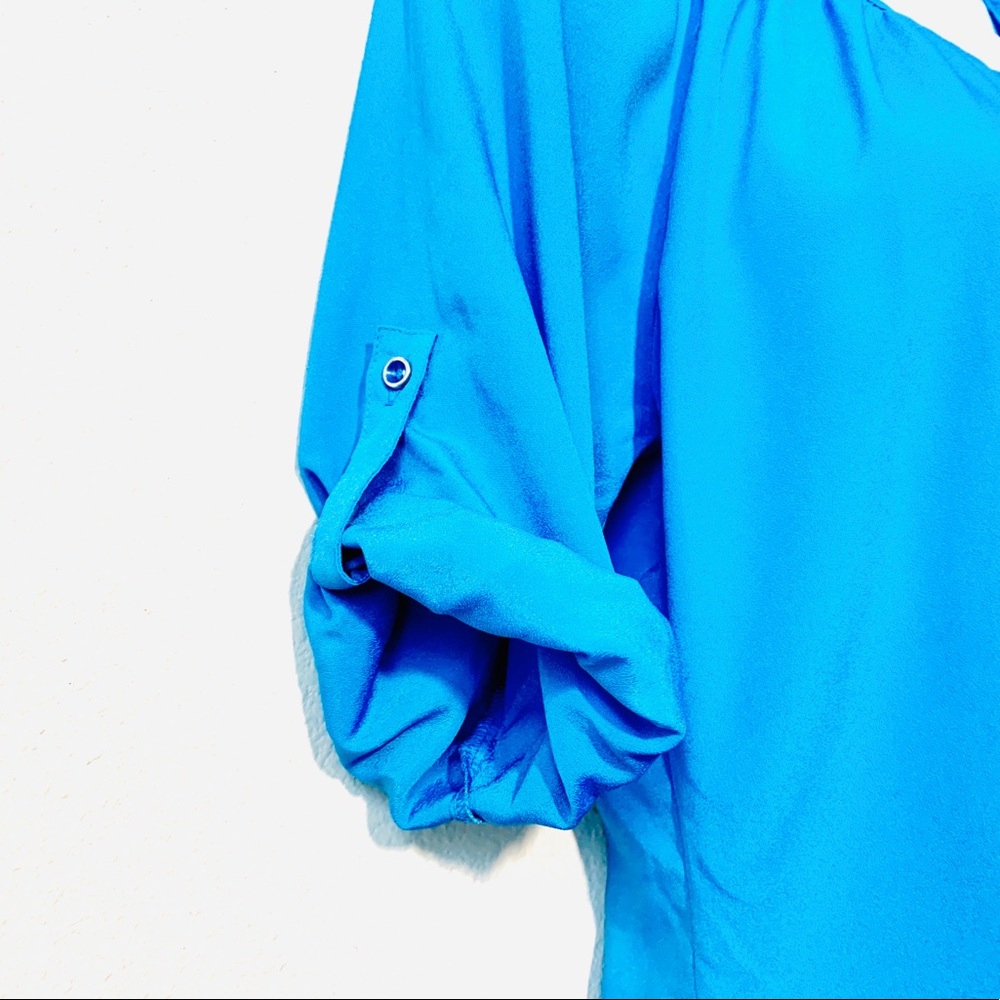 Express Button Down Top With Convertible Sleeves - image 5